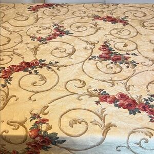 2.5 Yd Waverly Palace Scroll Fabric, 100% Cotton Damask, Vintage but New